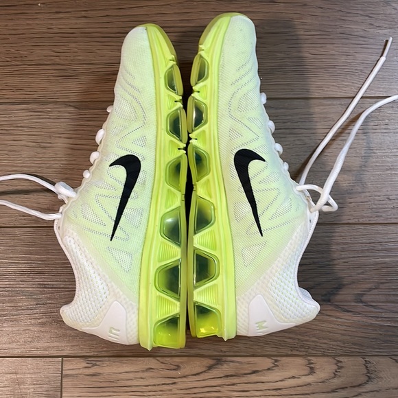 White and lime green Nike airmax - Picture 7 of 9